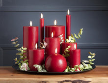 Load image into Gallery viewer, Red LED Pillar Candle -3x4&quot;