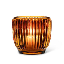 Load image into Gallery viewer, Amber Ribbed Votive - Small