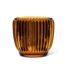 Load image into Gallery viewer, Amber Ribbed Votive - Small