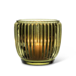Moss Ribbed Votive - Small