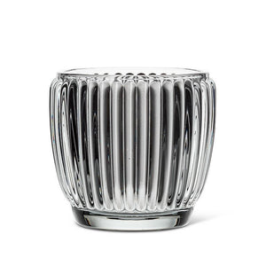Smoke Ribbed Votive - Small