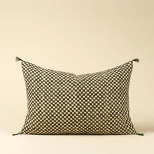 Load image into Gallery viewer, Green Check Linen Pillow - 16x24