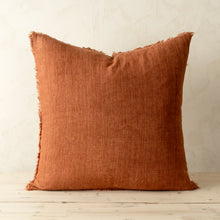 Load image into Gallery viewer, Lina Linen Pillow Burnt Umber - 24x24