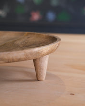 Load image into Gallery viewer, Footed Wood Plate