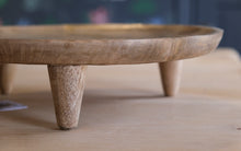Load image into Gallery viewer, Footed Wood Plate