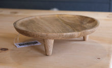 Load image into Gallery viewer, Footed Wood Plate