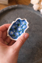 Load image into Gallery viewer, Hand Painted Oyster Shell - Blue Floral