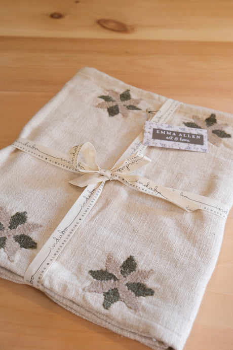 Embroidered Star Table Runner