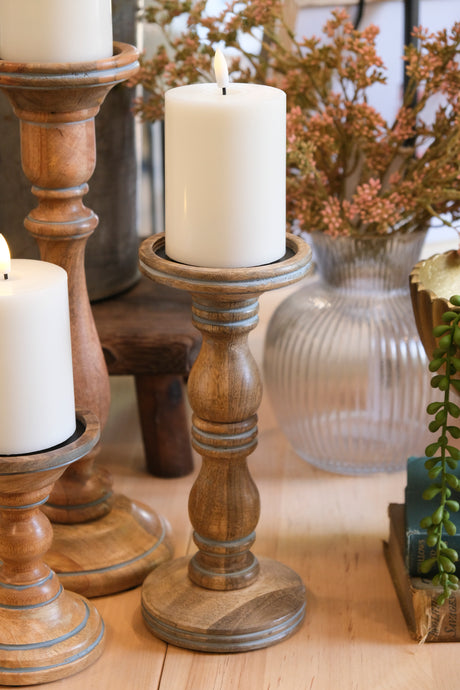Mangowood Pillar Holder - Medium