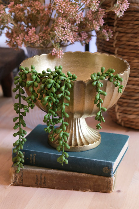 Gold Scalloped Compote