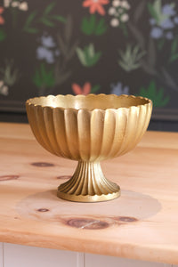 Gold Scalloped Compote