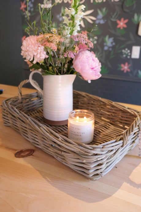 Rectangular Rattan Tray - Medium