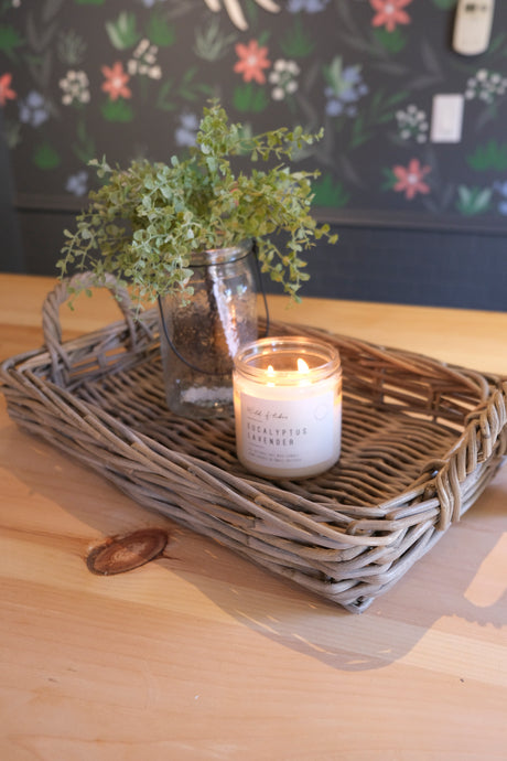 Rectangular Rattan Tray - Small