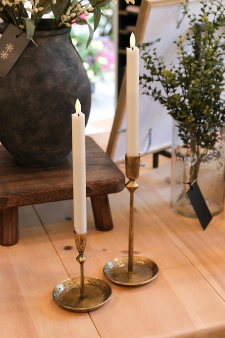 Set of 2 Sand LED Taper Candle - 9.5