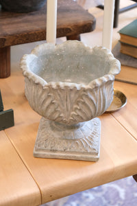 Cement Pedestal Planter