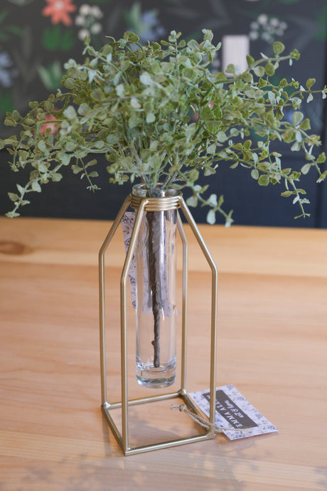 Gold Iron Bud Vase