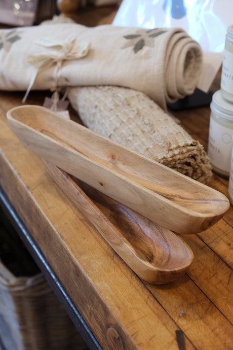 Acacia Wood Olive Serving Tray