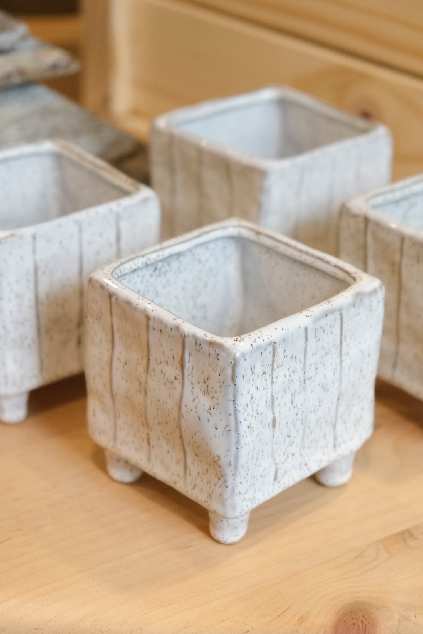Square Ceramic Bud Vase