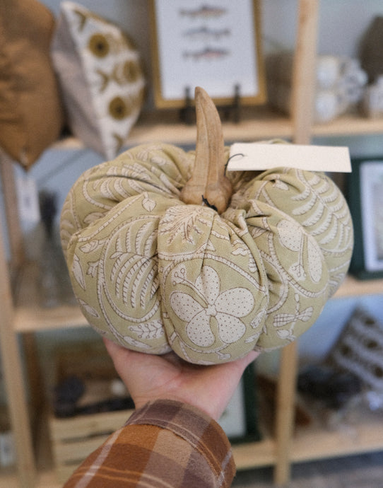 Green Pumpkin Pillow - Large