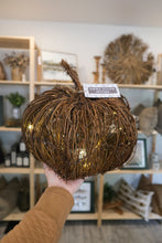 Load image into Gallery viewer, Lighted Rattan Pumpkin