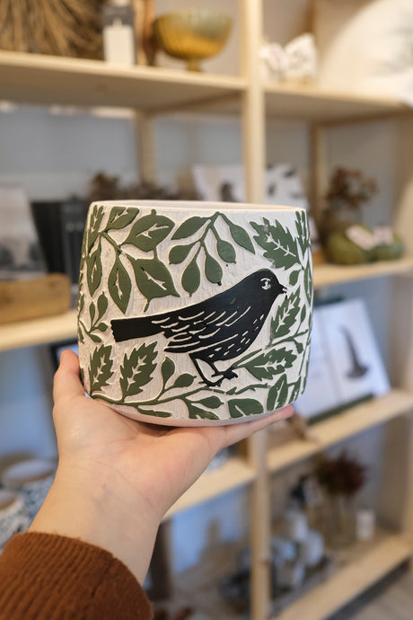 Cement Bird Planter - Large