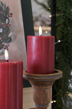 Load image into Gallery viewer, Red LED Pillar Candle -3x4&quot;