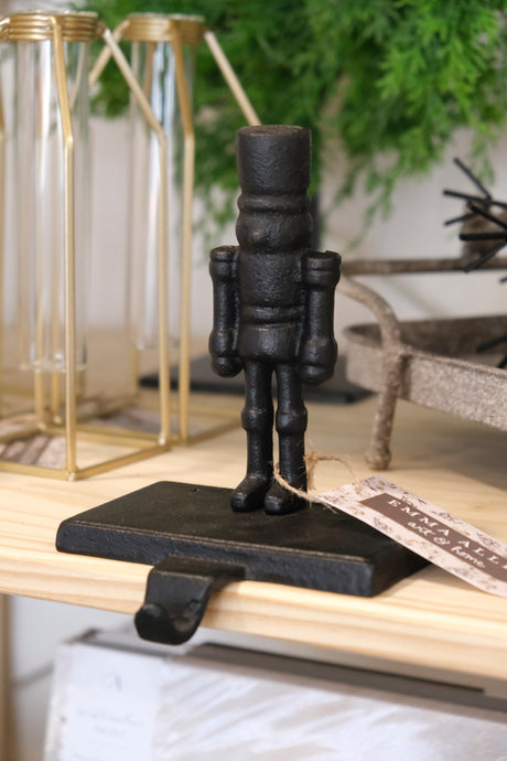 Cast Iron Soldier Stocking Holder