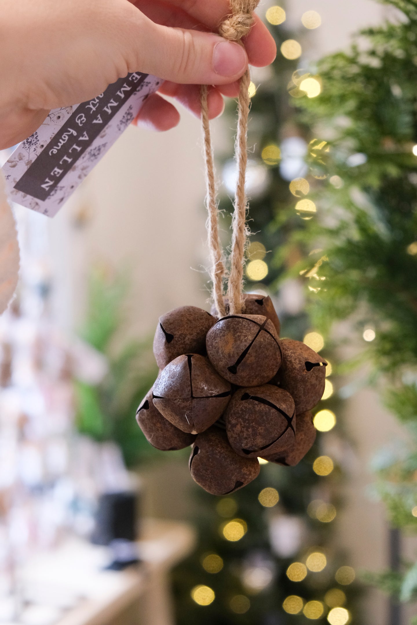 Brown Metal Bell Ornament
