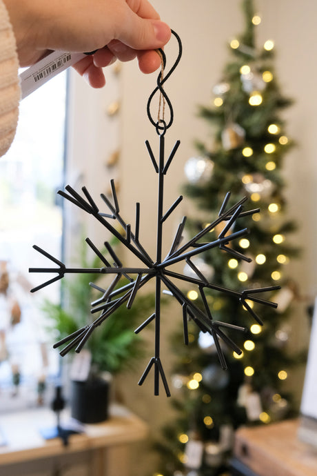 Cast Iron Snowflake Ornament - Large