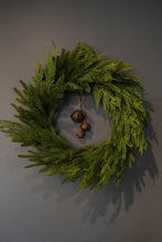Load image into Gallery viewer, Fresh Touch Spruce &amp; Cedar Mix Wreath - 28&quot;