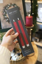 Load image into Gallery viewer, Set of 2 Red LED Taper Candle - 9.5&quot;