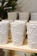 Load image into Gallery viewer, Bow Stoneware Mug - White