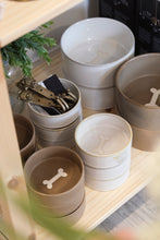 Load image into Gallery viewer, White Pottery Pet Bowl - S