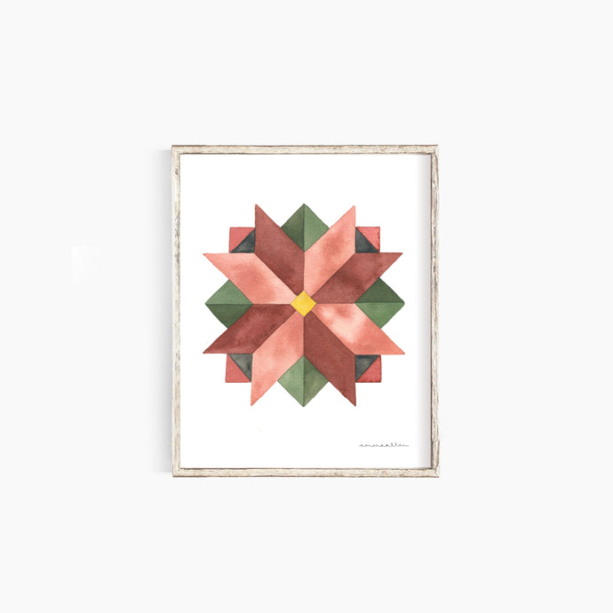 Poinsettia Barn Quilt