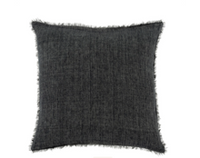 Load image into Gallery viewer, Lina Linen Pillow Charcoal - 20x20