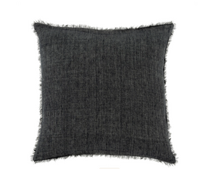 Lina Linen Pillow Charcoal - 20x20