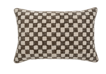 Load image into Gallery viewer, Charcoal Checkered Pillow - 16x24