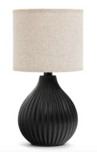 Load image into Gallery viewer, Black Ceramic Table Lamp