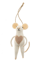Load image into Gallery viewer, Heartfelt Mouse Ornament