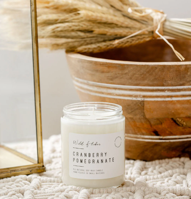 Cranberry Pomegranate Soy Wax Candle