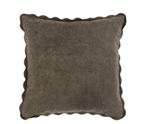 Load image into Gallery viewer, Scalloped Edge Pillow, Charcoal - 20x20
