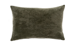 Vera Velvet Pillow, Cypress - 16x24