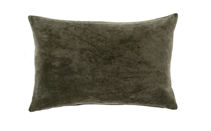 Vera Velvet Pillow, Cypress - 16x24