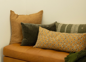 Vera Velvet Pillow, Cypress - 16x24