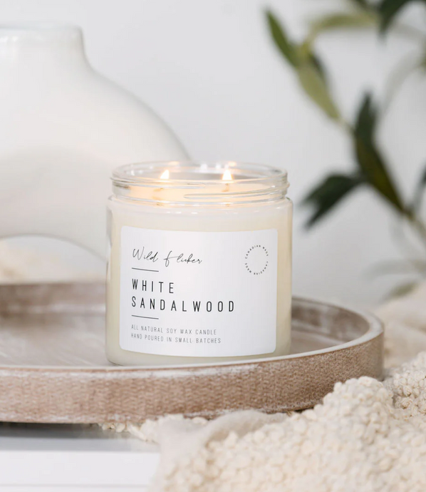 White Sandalwood Soy Wax Candle