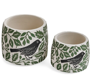 Cement Bird Planter - Small