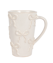 Load image into Gallery viewer, Bow Stoneware Mug - White