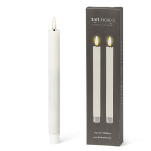Set of 2 Sand LED Taper Candle - 9.5"