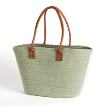 Load image into Gallery viewer, Green Woven Market Bag