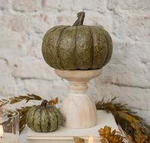 Load image into Gallery viewer, Faux Olive Green Pumpkin